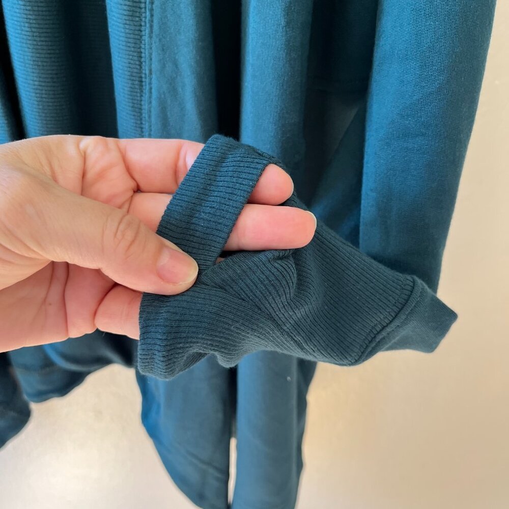 Athleta Forest Green Draped Open-Front Cardigan - Picture 7 of 8